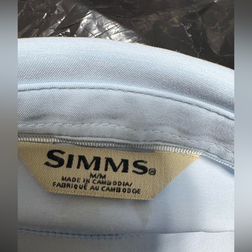 Simms Light Blue Button Down Shirt - image 5